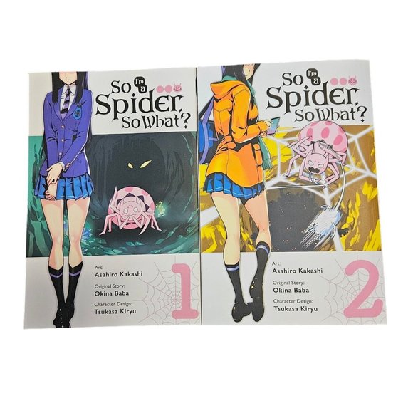 So I'm a Spider, So What?, Vol. 1 and 2 Manga Okina Baba High School Monster - Picture 1 of 2